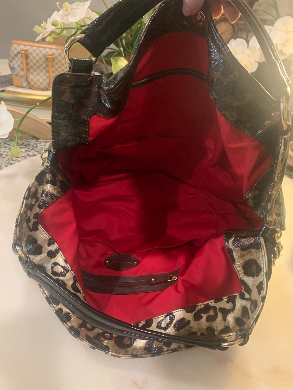 Gianni Bini Leopard and Tan Satchel - Picture 11 of 15